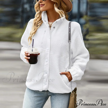 Turn Down Collar Patchwork Jacket