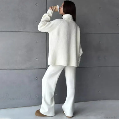 Turtle Collar Zip Sweater