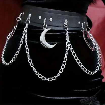 Vegan Dark Leather Declaration Belt