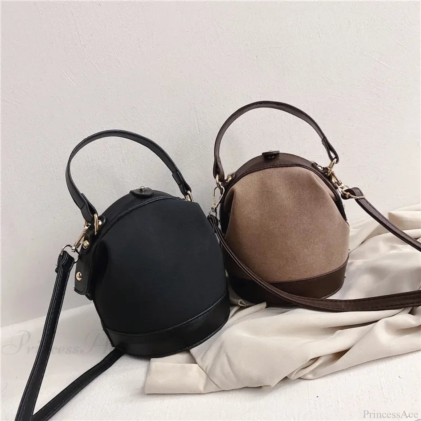 Vintage Fashion Female Bucket Shoulder Handbag