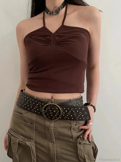 Vintage Gothic Rivet Broad Belt