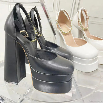 Vintage Mary Jane Chunky Gothic Tall Heel