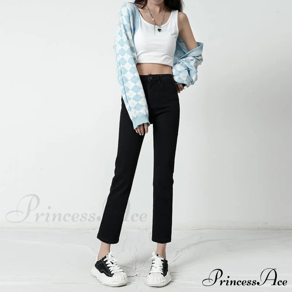Vintage Mid Waist Elegant Skinny Jeans