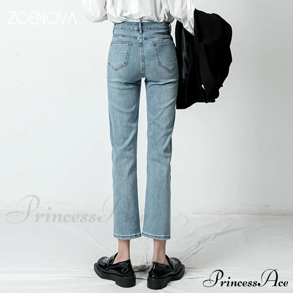 Vintage Mid Waist Elegant Skinny Jeans