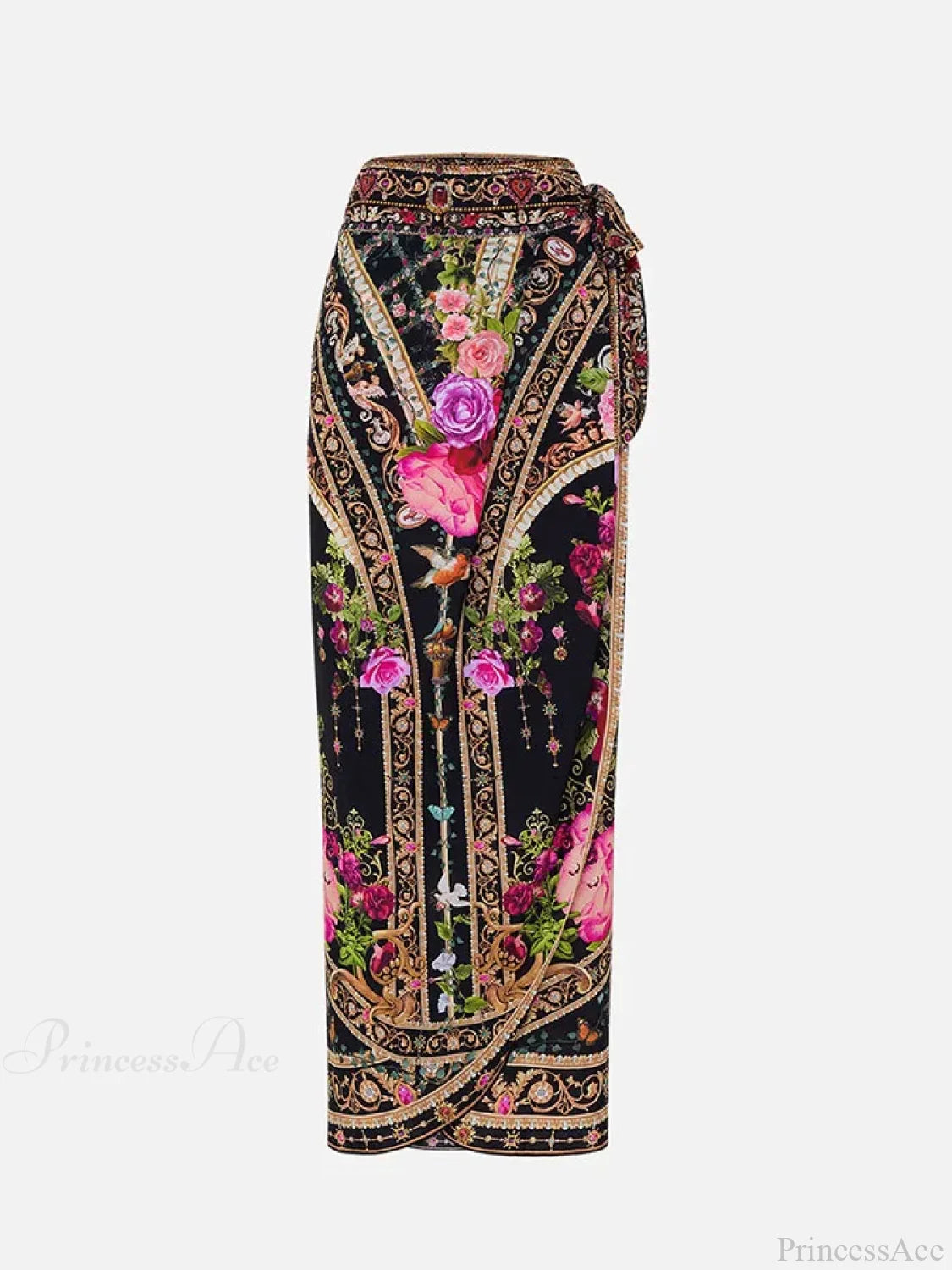 Traje de baño de una pieza con estampado vintage y espalda descubierta