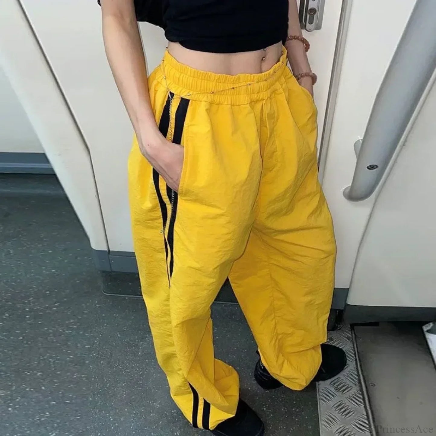Vintage Striped Oversize Baggy Jogging Pant