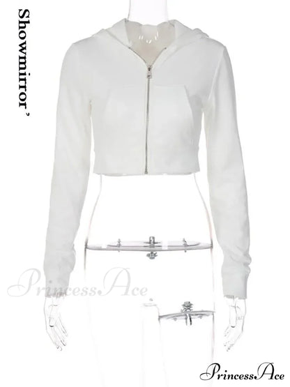 Vintage Stylish Basic Zipper Hooded Hoodie