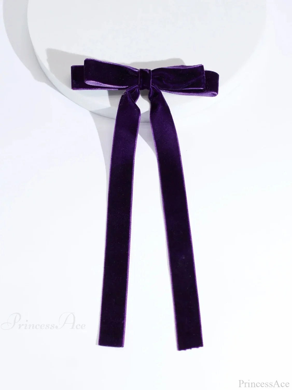 Vintage Velvet Black Ribbon Top Clip Hair Accessory
