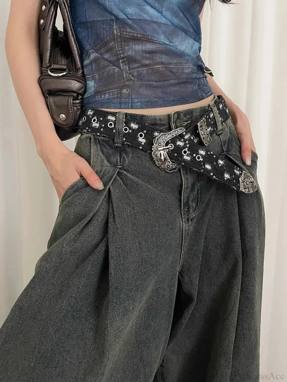 Vintage Y2K Dark Jeans Strap