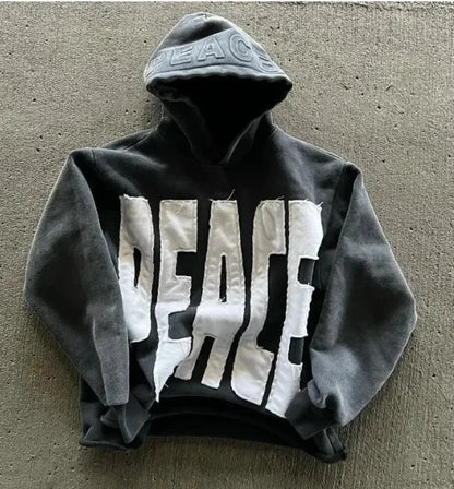 Vintage Y2K Gothic Printed Zipper Hoodie