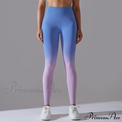 Waist Gradient Seamless Knitting Fitness Cycling Legging