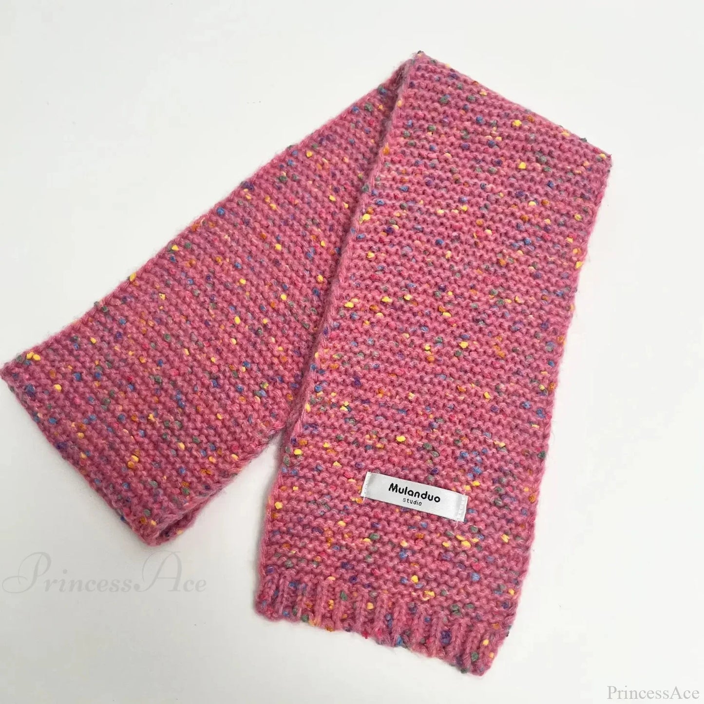 Warm Multi-Color Dot Acrylic Cashmere Small Scarf for Autumn Winter