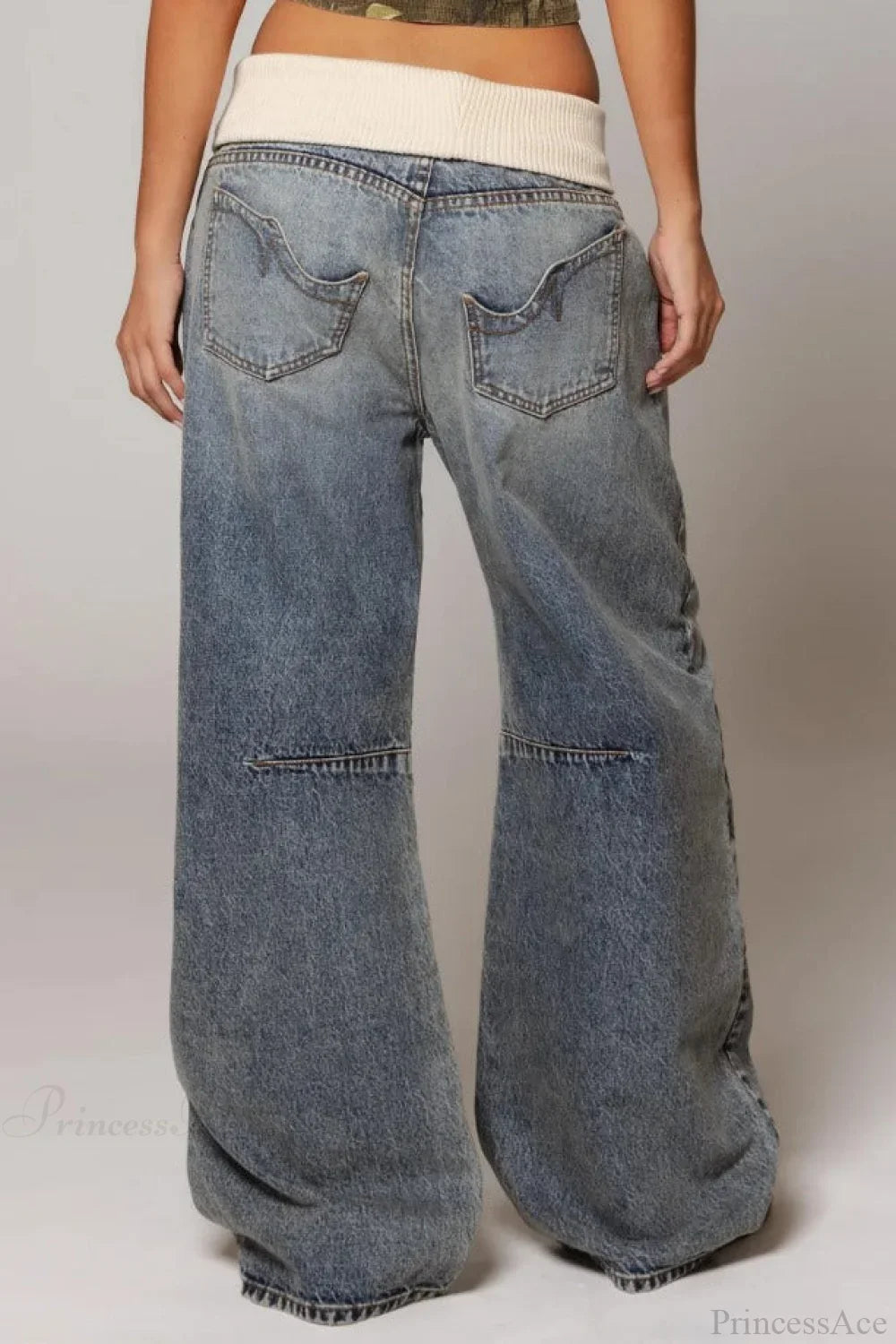 Vaqueros vintage lavados azules