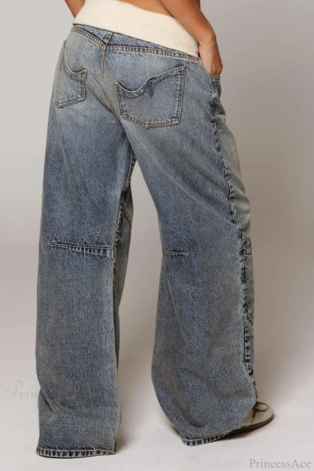 Vaqueros vintage lavados azules