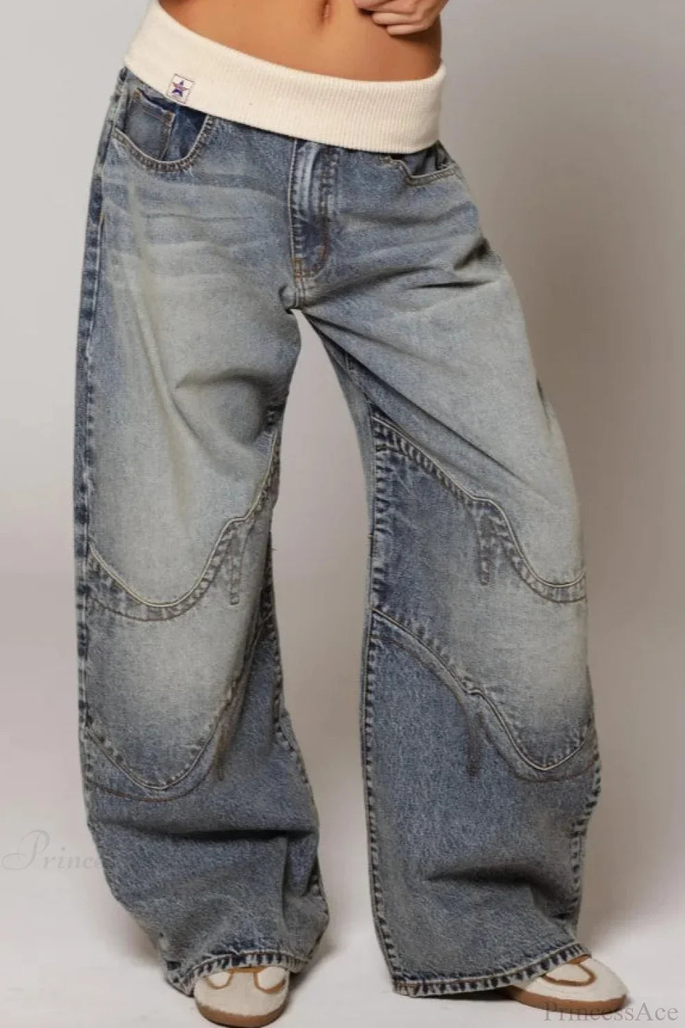 Vaqueros vintage lavados azules