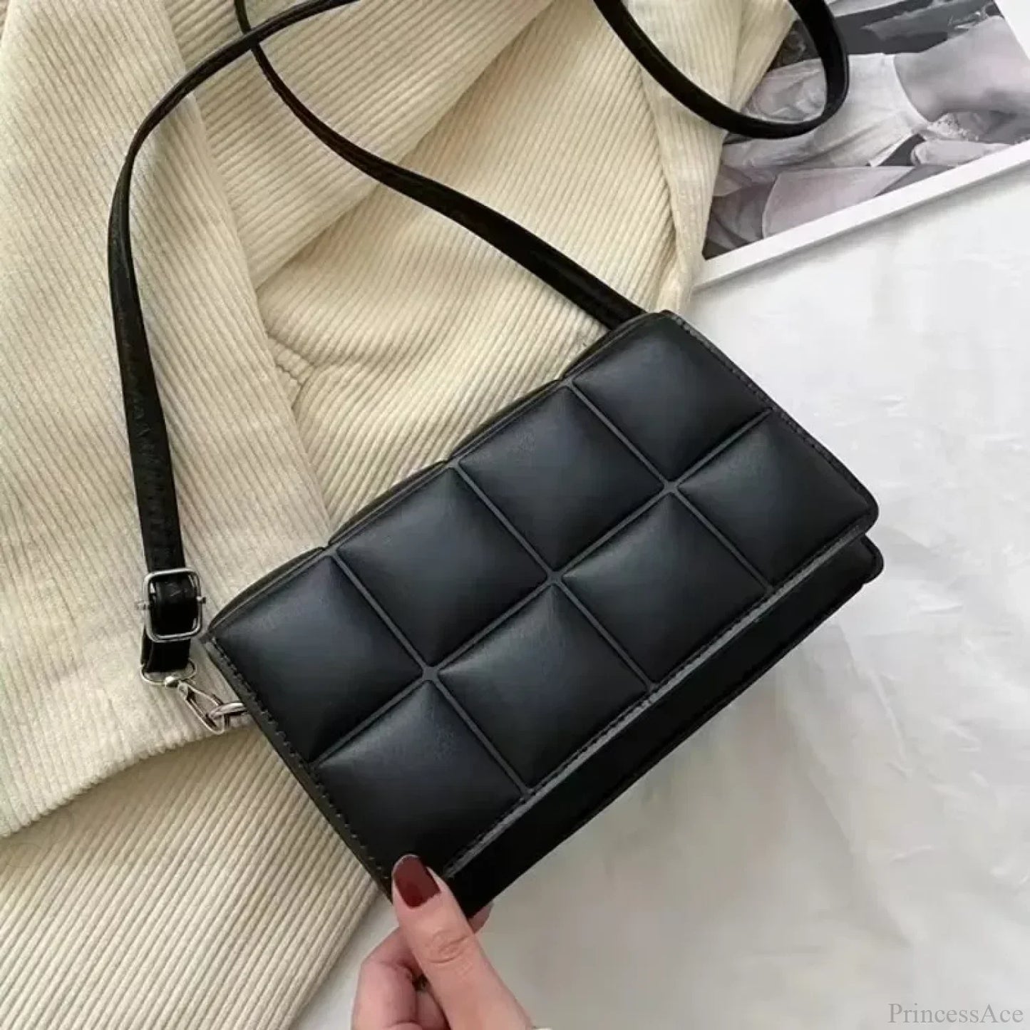 Waterproof PU Leather Large Shoulder Crossbody Bag