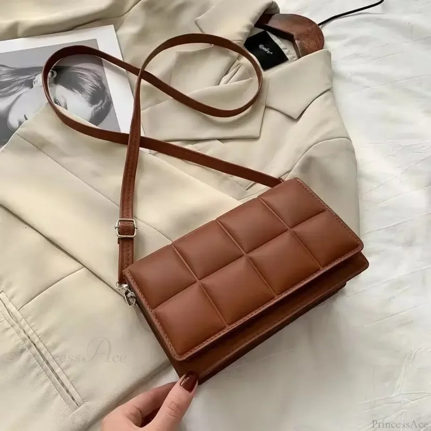 Waterproof PU Leather Large Shoulder Crossbody Bag