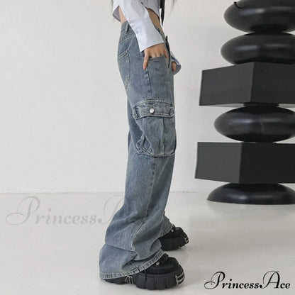 Wide Leg High Waist Straight Trousers Overalls