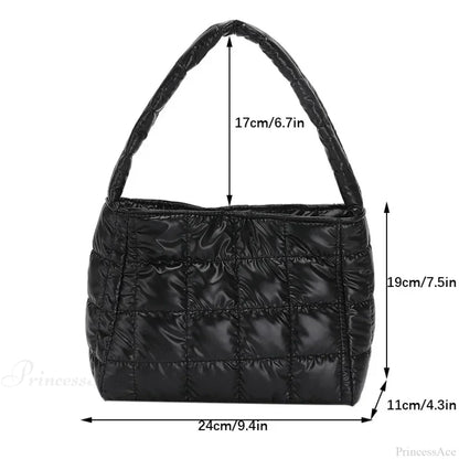 Winter Cotton Casual Tote Shoulder Handbag