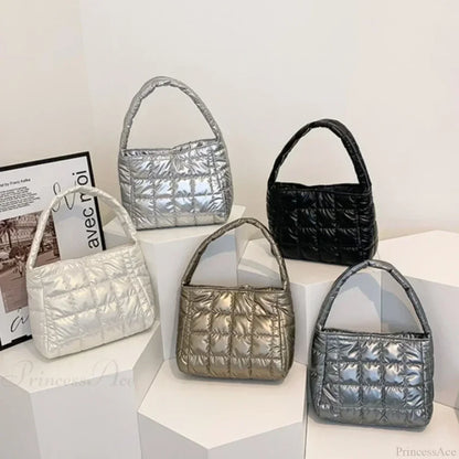 Winter Cotton Casual Tote Shoulder Handbag