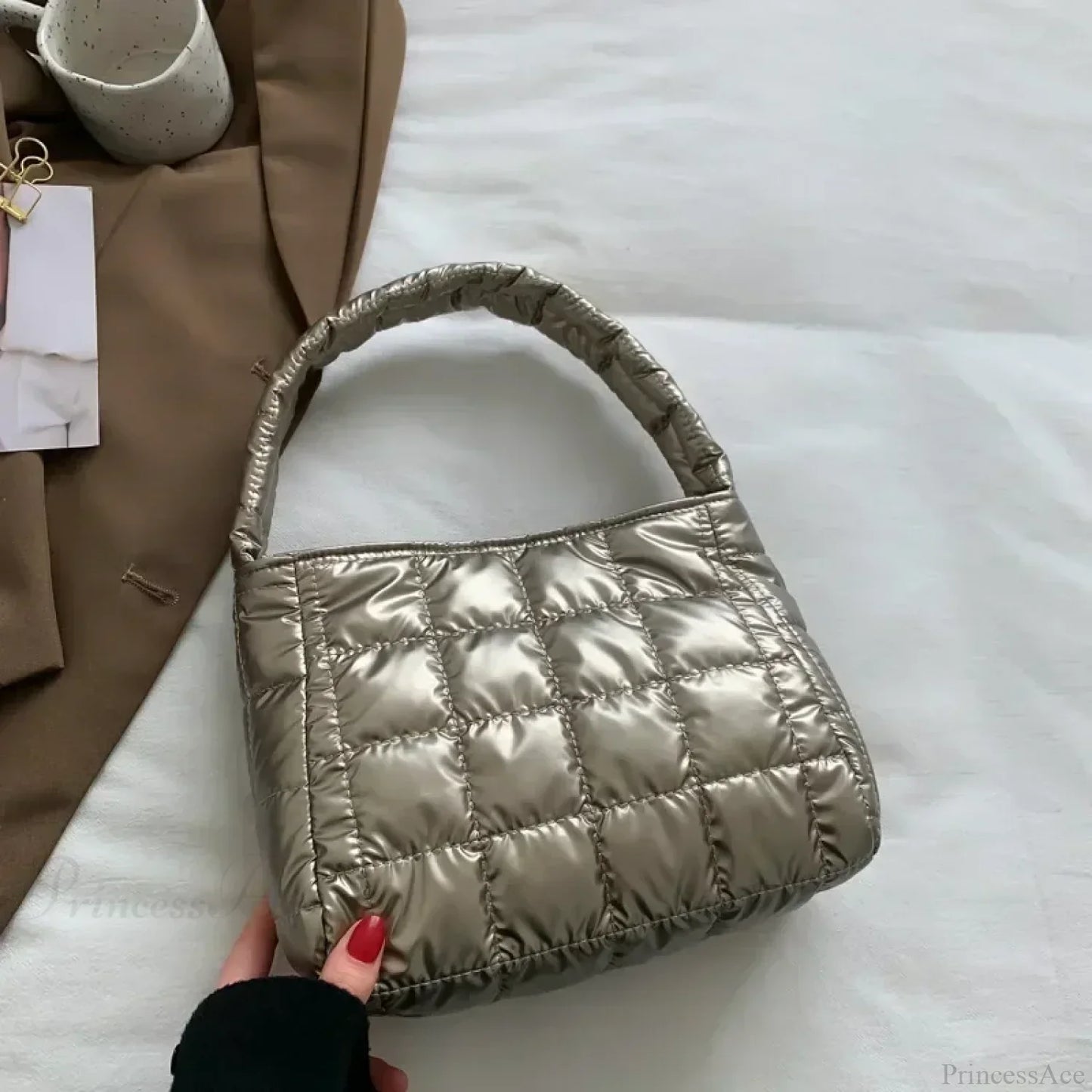 Winter Cotton Casual Tote Shoulder Handbag