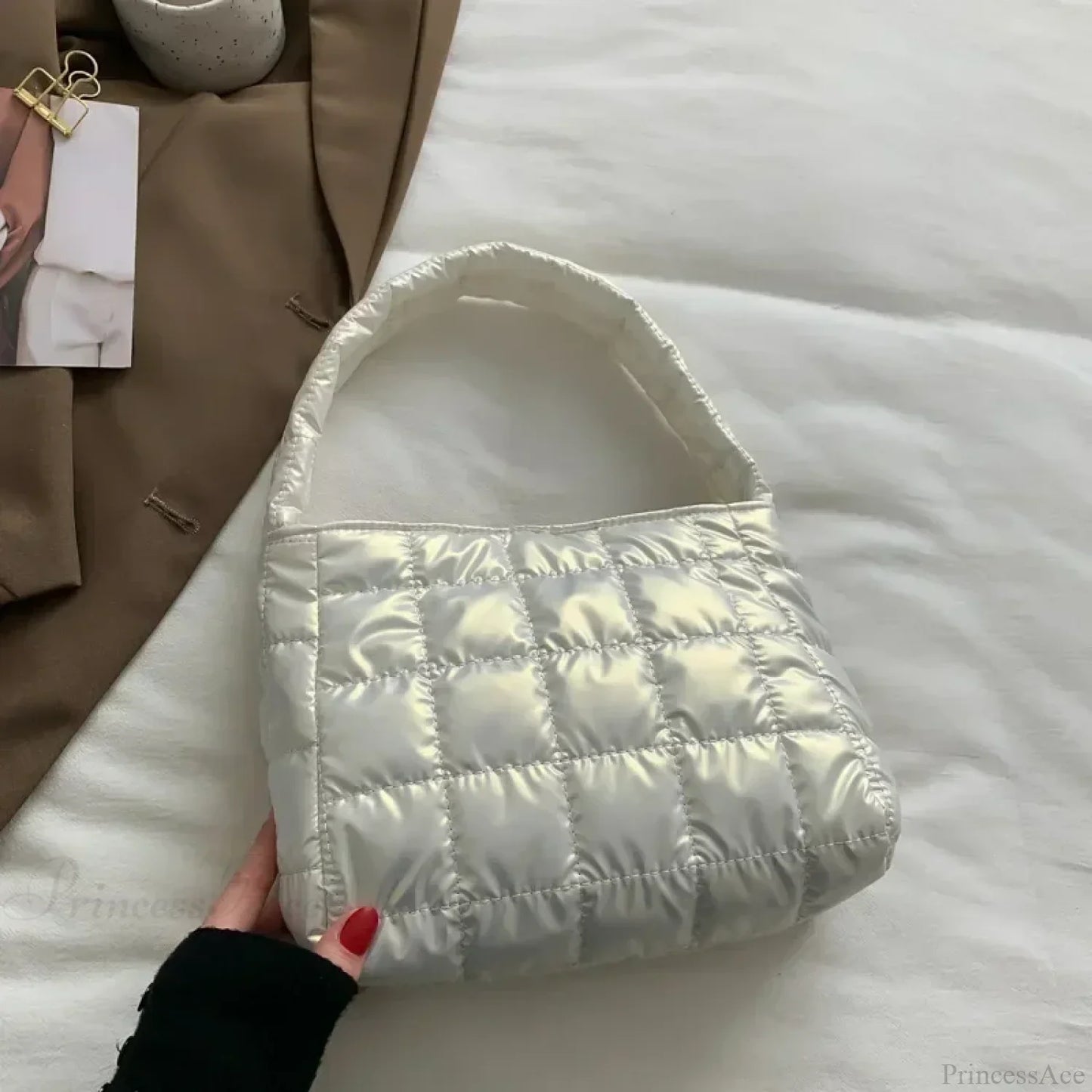Winter Cotton Casual Tote Shoulder Handbag