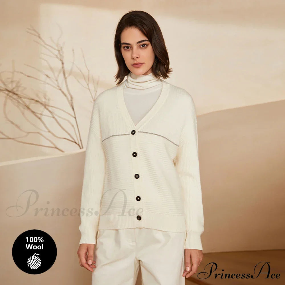 Winter Cozy Thick Merino Wool Stylish Comfortable 100% Warm Knitted Women's Clothing Sweater