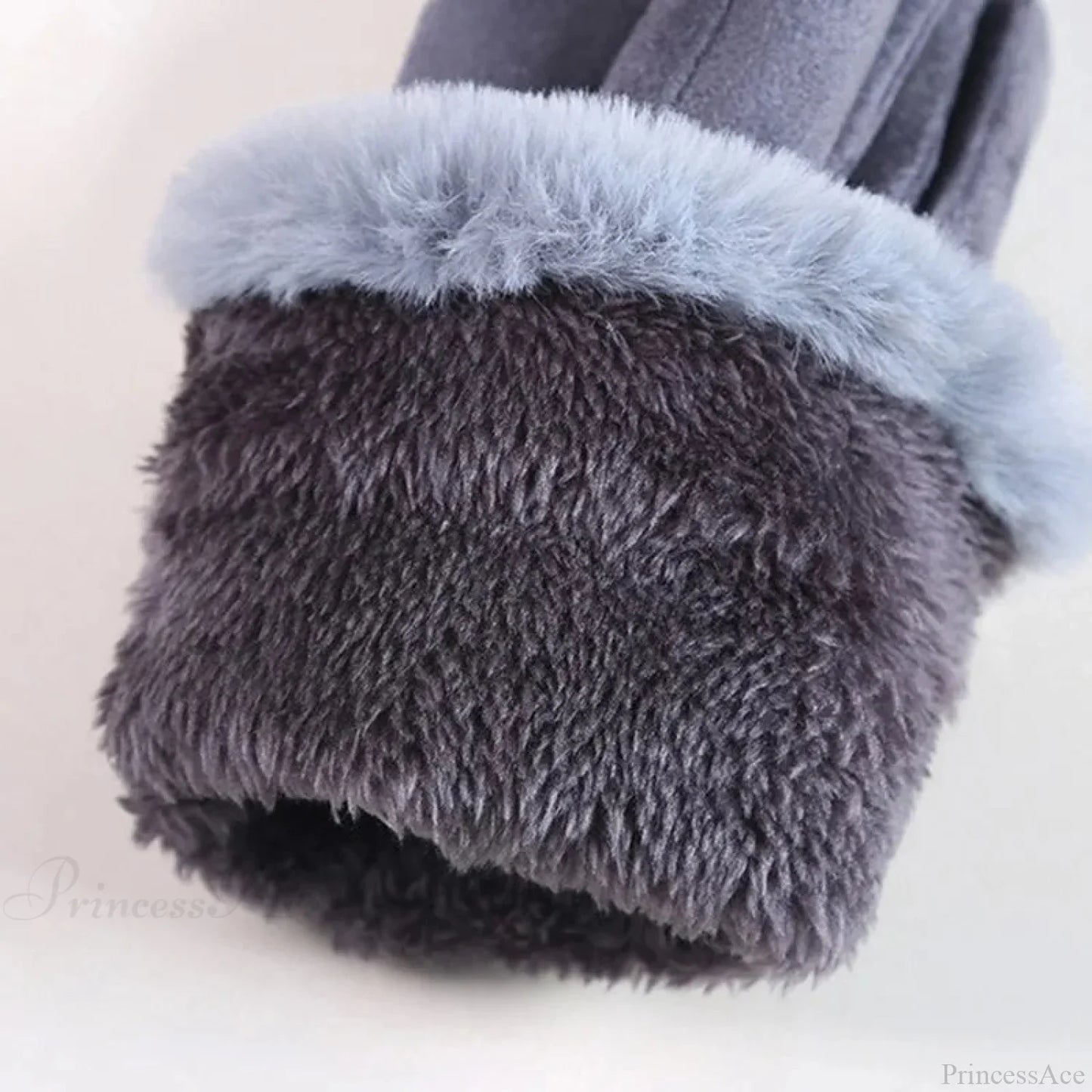 Winter Fur Full Finger Windproof Driving Outdoor Screen Women Glove