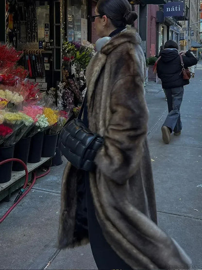Winter Lapel Loose Long Coat