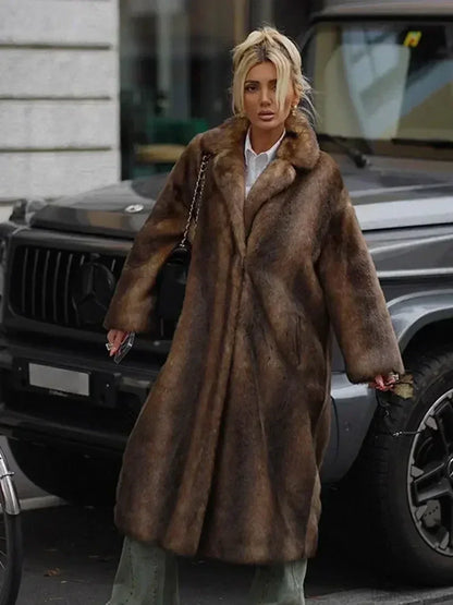 Winter Lapel Loose Long Coat