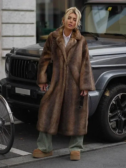 Winter Lapel Loose Long Coat