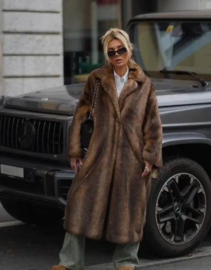 Winter Lapel Loose Long Coat