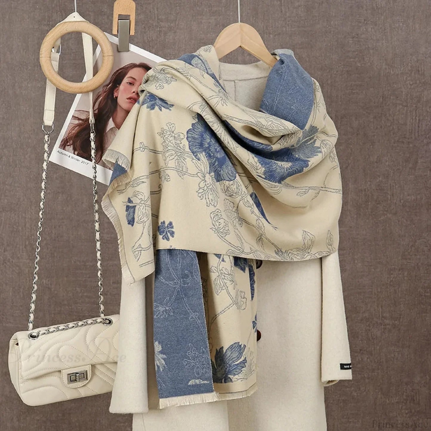 Winter Plaid Cashmere Poncho Tassel Scarf - Luxury Warm Thickened Unisex