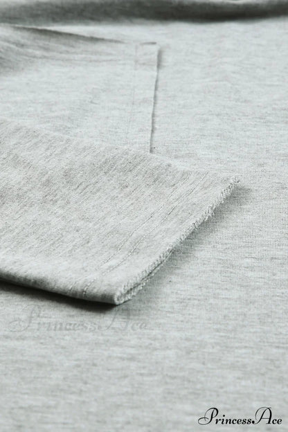 with - Arm Oversized Top Pockets Drop Gray