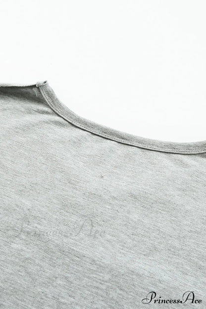 with - Arm Oversized Top Pockets Drop Gray