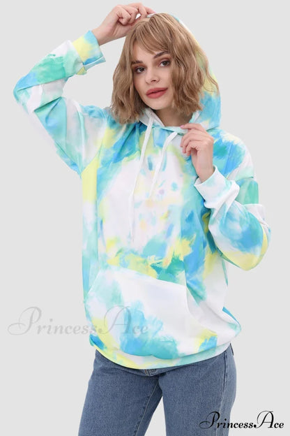 with Tie Hoodie Dye Drawstring