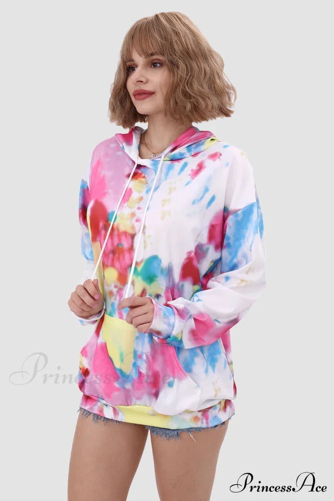 with Tie Hoodie Dye Drawstring