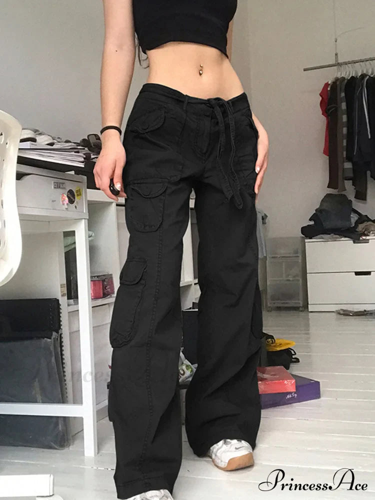Woman High Waist Baggy Straight Leg Jeans