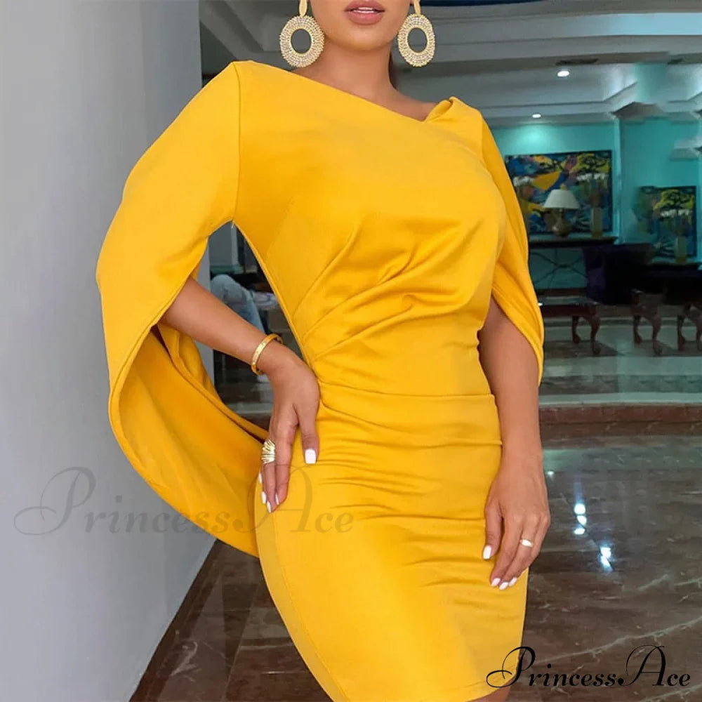 Women Cloak Sleeve Party Dress