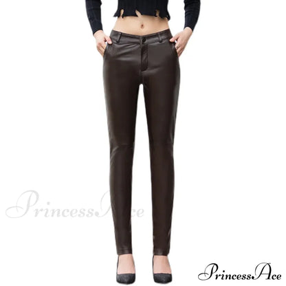 Wool Knitted Winter Wide-Leg Thick Maillard Women Wear Pants