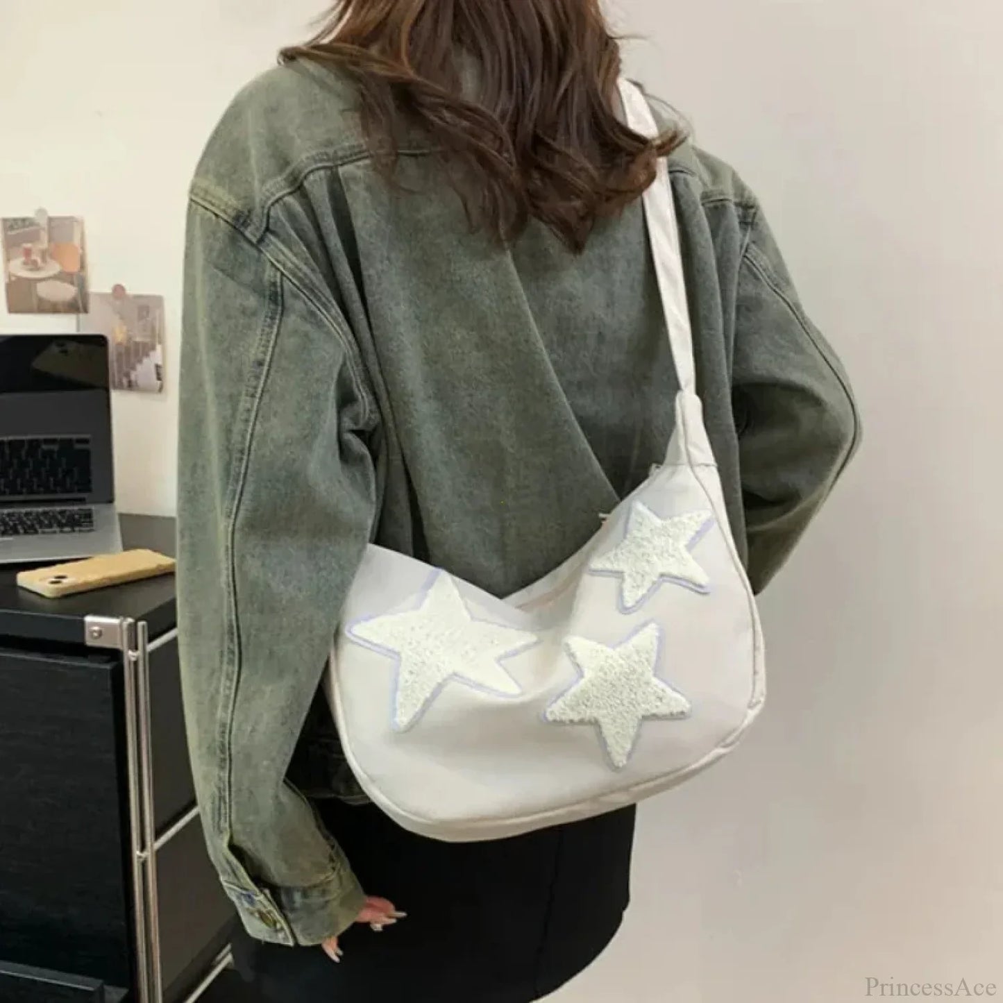 Y2K Canvas Messenger Crossbody Shoulder Bag