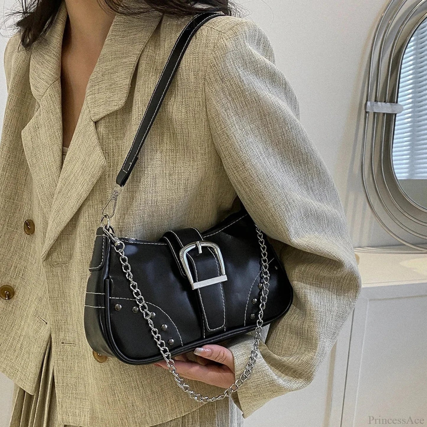 Y2K Cool Style Chain Shoulder Bag