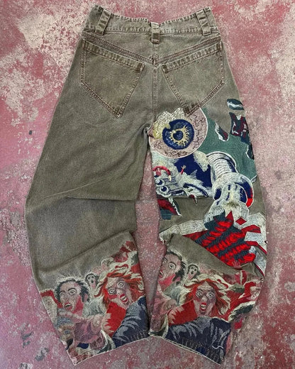 Y2K Gothic Streetwear Baggy Pant