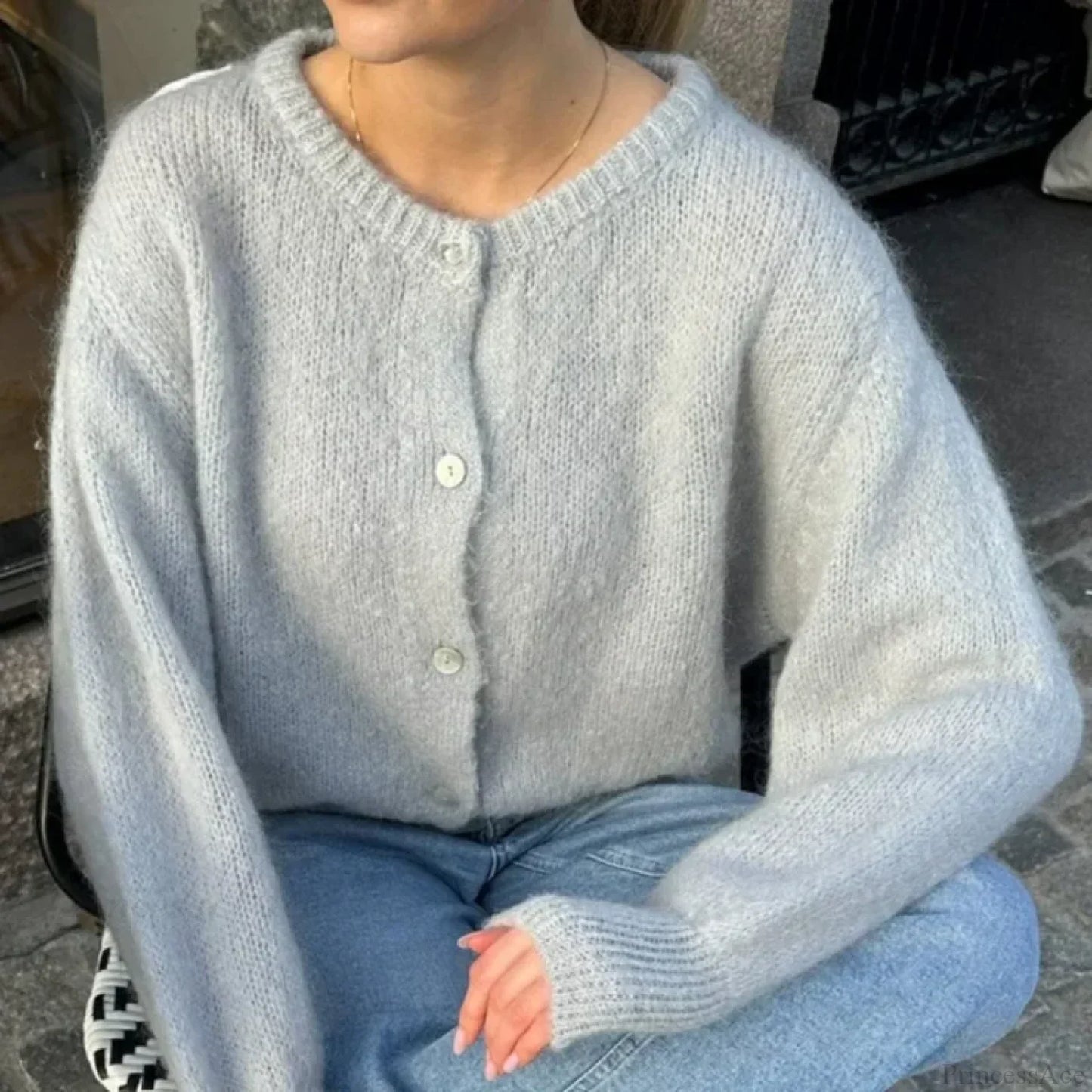 Y2K Knit Casual Cardigan Jacket