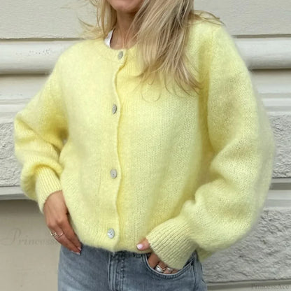 Y2K Long Sleeve Pullover Knit Casual Cardigan