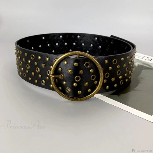 Y2K Mysterious Hollow Western Belt