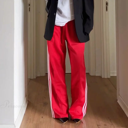 Y2K Striped Baggy Track Jogger Sweatpants Pant