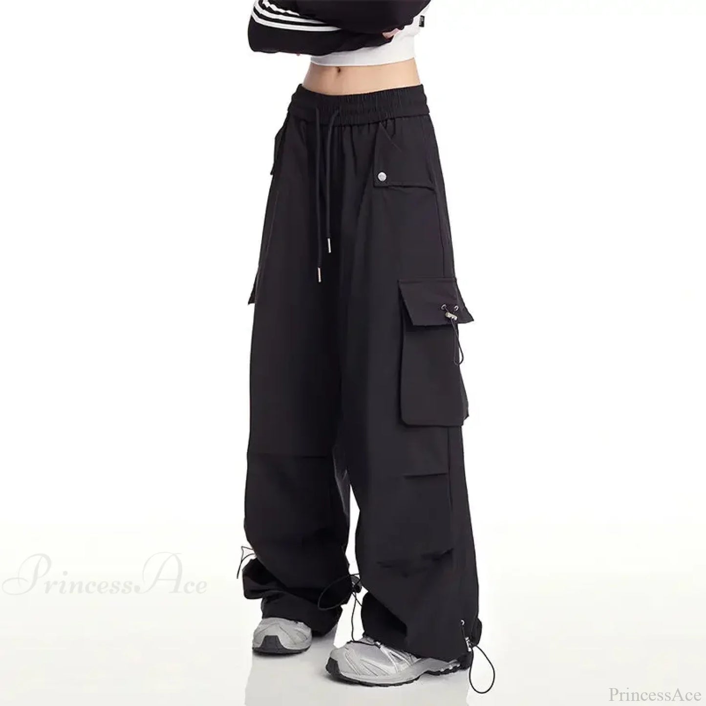 Y2K White Cargo Baggy Pants