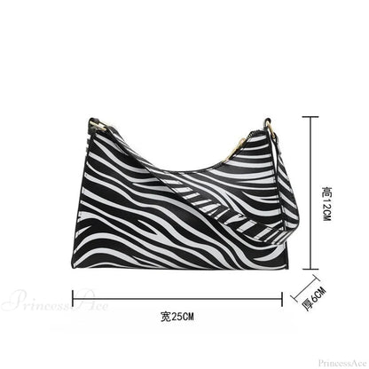 Zebra Print PU Leather Underarm Shoulder Bag