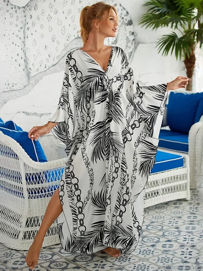 Vestido largo cubrecosturas de rayas de cebra